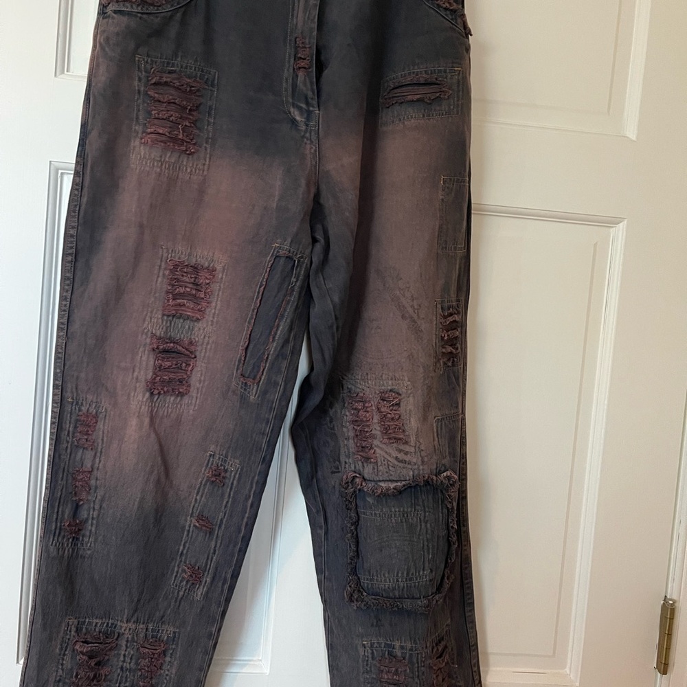 Paper lace jeans